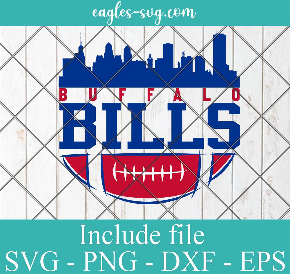Buffalo Bills Skyline Football Svg, Buffalo New York Skyline Svg, Png, Cricut & Silhouette
