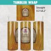 Crown Royal Vanilla Flavored Whisky Tumbler Wrap Templates 20oz Skinny PNG Sublimation Design, Liquor Label Tumbler PNG