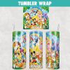 Disney Mickey Princess Characters Tumbler Wrap Templates 20oz Skinny PNG Sublimation Design