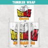 Sheron Dragon Ball z Anime Tumbler Wrap Templates 20oz Skinny PNG Sublimation Design