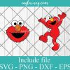 Elmo Sesame Street Red Monster Svg, Png, Cricut & Silhouette, Vector