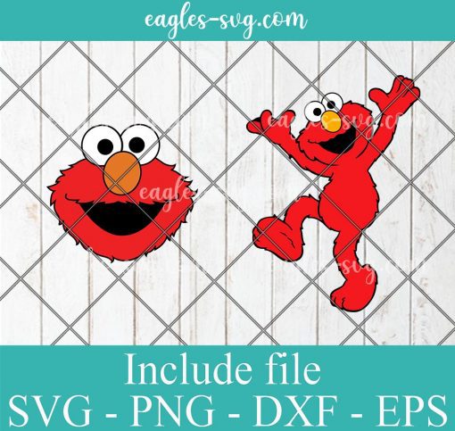 Elmo Sesame Street Red Monster Svg, Png, Cricut & Silhouette, Vector