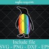 LGBTQ Gay Pride Rainbow Flag Penguin Svg, Png Printable, Cricut & Silhouette