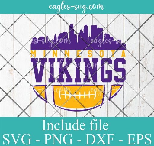 Minnesota Vikings Football Skyline City Svg, Minneapolis Minnesota Skyline Svg, Png, Cricut & Silhouette