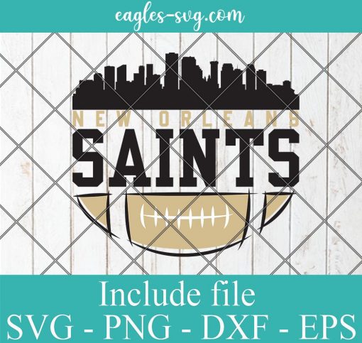 New Orleans Saints Football Skyline City Svg, New Orleans LouisianaSkyline Svg, Png, Cricut & Silhouette