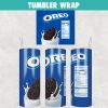 Oreo Cookies Tumbler Wrap Templates 20oz Skinny PNG Sublimation Design