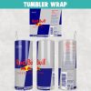RED BULL Energy Drink Tumbler Wrap Templates 20oz Skinny PNG Sublimation Design