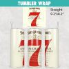 Seagram's 7 Crown American Blended Whiskey Tumbler Wrap Templates 20oz Skinny PNG Sublimation Design, Liquor Label Tumbler PNG