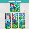 Super Mario Tumbler Wrap Templates 20oz Skinny PNG Sublimation Design