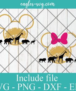 Animal Kingdom Tree of Life Disney Mouse Mickey & Minnie Svg, Png, Cricut & Silhouette
