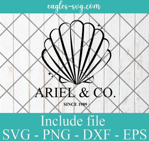 Ariel & Company SVG, Ariel Mermaid Disney Since 1989 Svg, Png, Cricut & Silhouette
