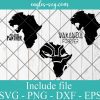 Black Panther Africa Wakanda Forever Svg, Png, Cricut & Silhouette
