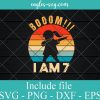 Booom!!! I Am 7 Kids Dabbing Girl Outfit Birthday 7 Years Old Svg, Png, Cricut & Silhouette