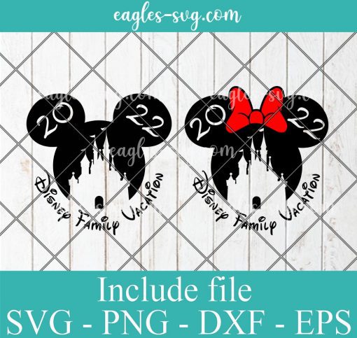 Bundle Disney Family Vacation Mickey & Minnie Svg, Png, Cricut & Silhouette
