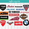 Bundle Motorcycle brands Logo Svg, Cut Files for Cricut, Vector, Svg, Png, 17' Designs