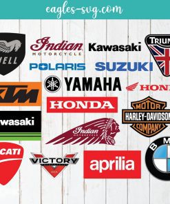 Bundle Motorcycle brands Logo Svg, Cut Files for Cricut, Vector, Svg, Png, 17' Designs
