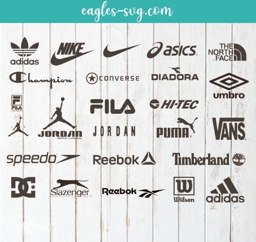 Bundle Sport Brands Logos Svg Cut Files for Cricut, Vector, Svg, Png, 25 Designs
