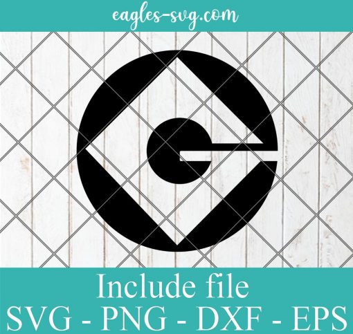 Minion Gru G Logo Svg, Png, Cricut & Silhouette