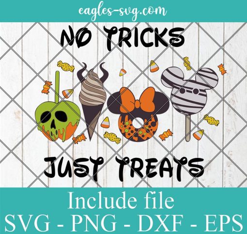 No Tricks Just Treats Snackgoal Halloween Carnival Food Svg, Png, Cricut & Silhouette