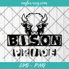 Bison Pride Mascot School Sport Svg, Cut Files for Cricut & Silhouette, Png