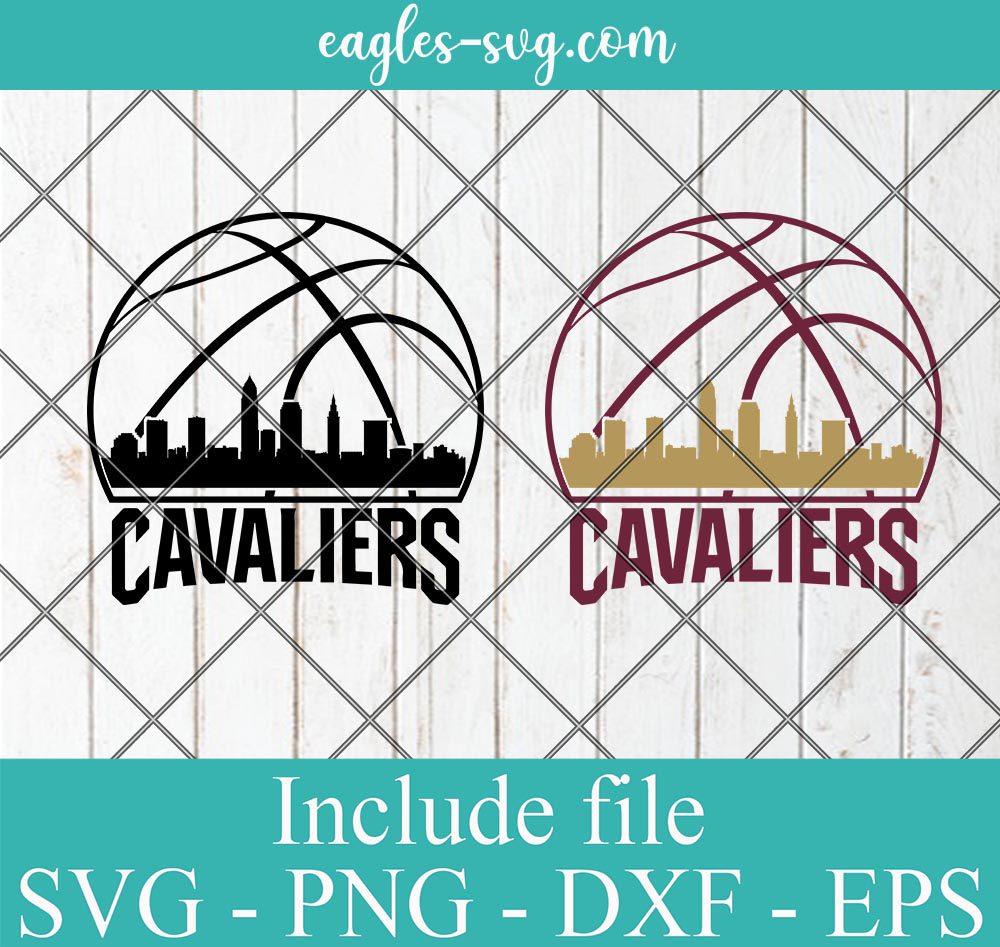 Cleveland Cavaliers City Skyline Svg, Cleveland City Ohio Skyline Svg, Basketball Svg, Png, Cricut & Silhouette