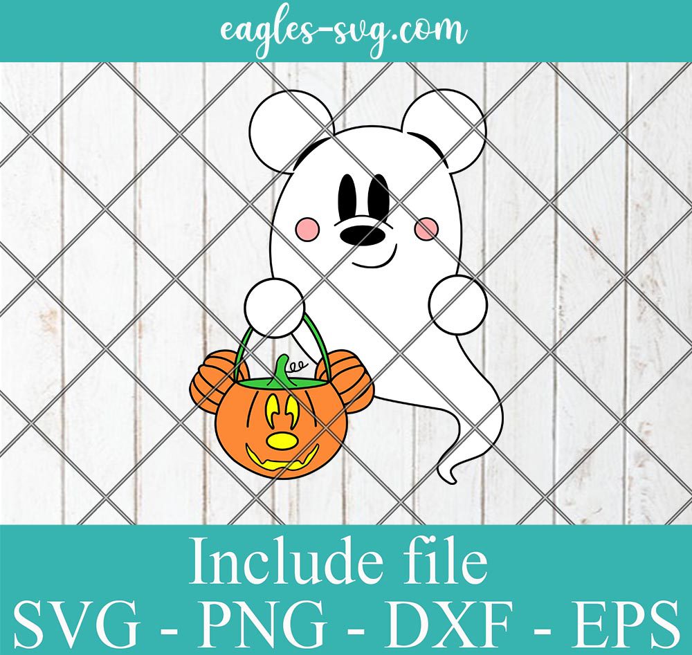 Disney Mickey Ghost mouse Funny Halloween Svg, Png, Cricut & Silhouette