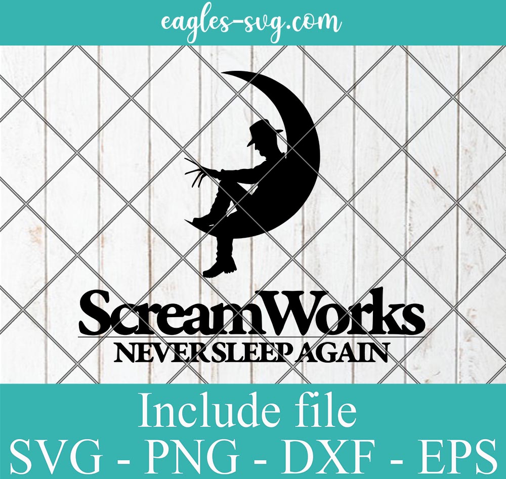 Freddy Krueger Scream Works Sleep Again Nightmare Elm Street 80's Horror Movie Slasher Halloween Svg, Png, Cricut & Silhouette