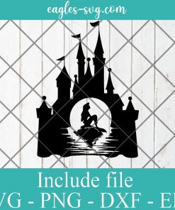 Little mermaid Ariel Castle Disney Svg, Png, Cricut & Silhouette