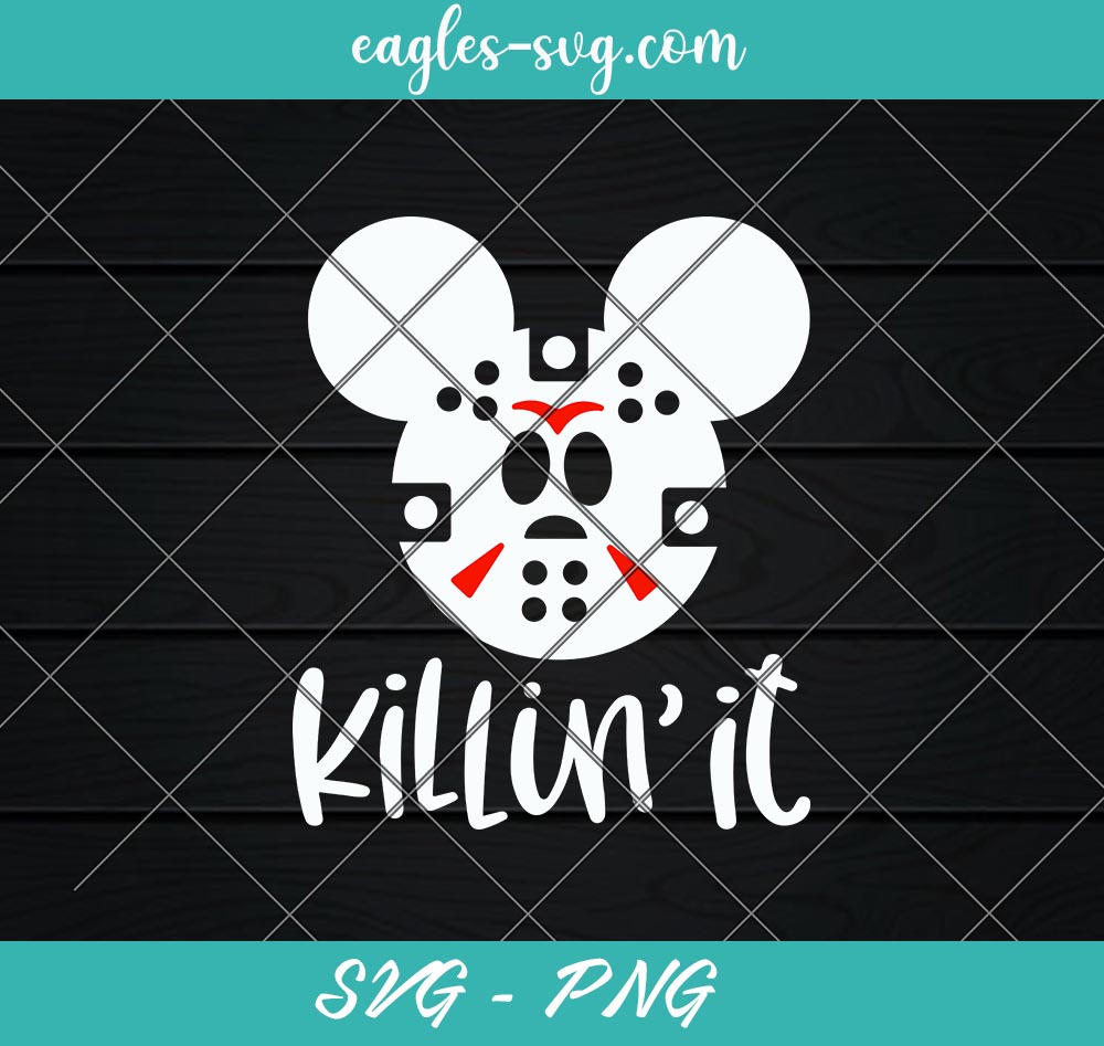 Mickey Jason Killin' It Head Mouse Disney Halloween Svg, Cut Files for Cricut & Silhouette, Png
