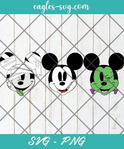 Mickey Mouse Halloween SVG PNG, Kids Halloween Shirt Svg Png, Layered Mickey Svg Png, Cricut cut file, 3 Designs