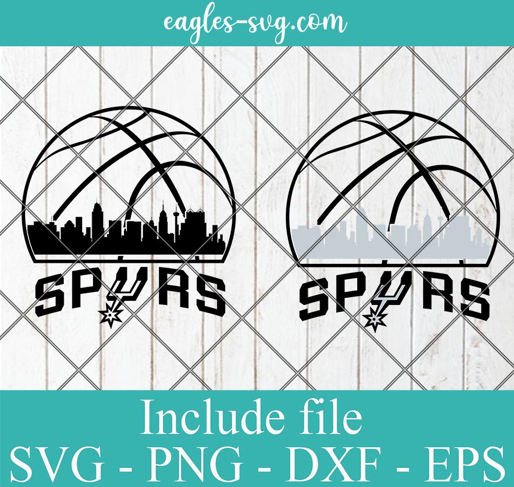 San Antonio Spurs City Skyline Svg, San Antonio City Texas Skyline Svg, Basketball Svg, Png, Cricut & Silhouette