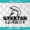 Spartan Pride Mascot School Sport Svg, Cut Files for Cricut & Silhouette, Png