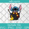 Stitch Harry Potter Blue Alien Wizard With Scarf Svg, Layered Svg, Png, Cricut & Silhouette