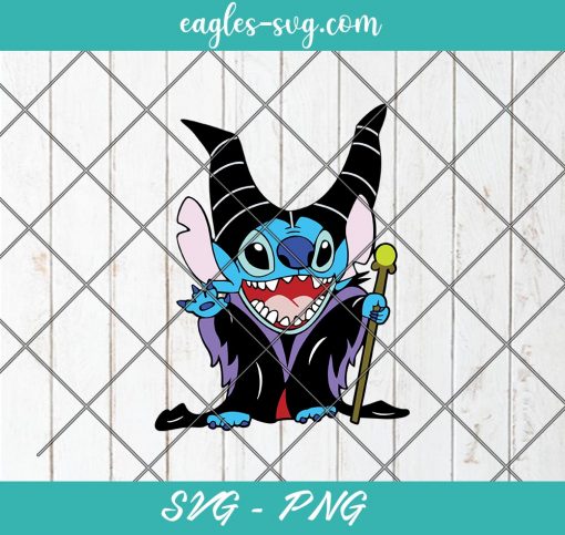 Stitch Maleficent Villain Disney Svg, Cut Files for Cricut & Silhouette, Png