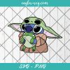 Stitch Suit Baby Yoda Hug Frog Svg, Cut Files for Cricut & Silhouette, Png