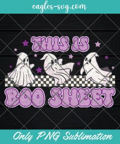 This is Boo Sheet Retro Halloween PNG Sublimation Design