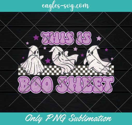 This is Boo Sheet Retro Halloween PNG Sublimation Design