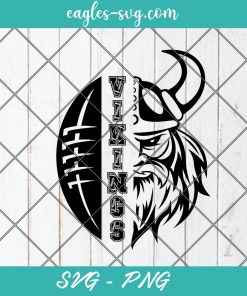 Vikings Football Mascot Hafl Svg, Cut Files for Cricut & Silhouette, Png