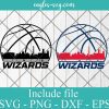 Washington Wizards City Skyline Svg, Washington DC City Skyline Svg, Basketball Svg, Png, Cricut & Silhouette