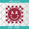 Arkansas Checkered Smiley Distressed & Solid SVG, PNG, Football, Game Day, Touchdown, Sublimation, Cricut