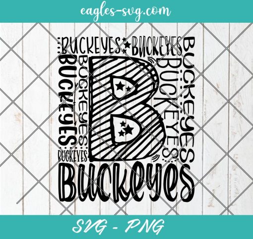 Buckeyes Typography svg, Buckeyes SVG, Buckeyes School Spirit svg, Buckeyes Mascot Svg, Cut Files for Cricut & Silhouette, Png, Clip Art