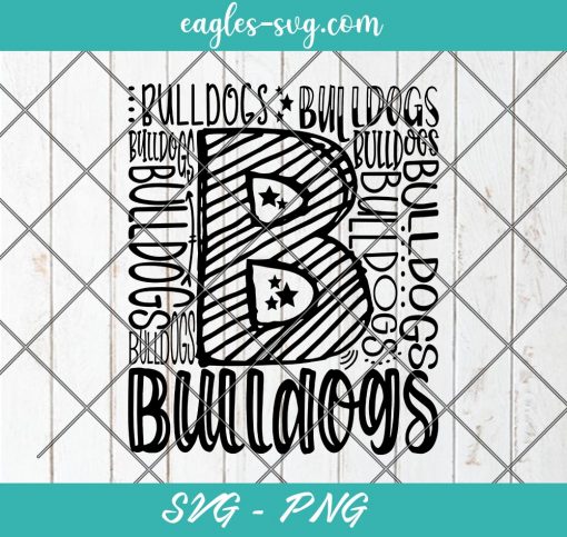 Bulldogs Typography SVG PNG