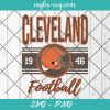 Cleveland Football Retro SVG, Vintage Cleveland SVG, Cute Cleveland Football 1946 Svg, Cleveland 90s Svg, Cut Files for Cricut & Silhouette, Png, Clip Art