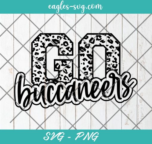 Go Buccaneers Leopard SVG, Buccaneers Football Svg, Custom Mascot Svg, Cut Files for Cricut & Silhouette, Png, Custom Color Change