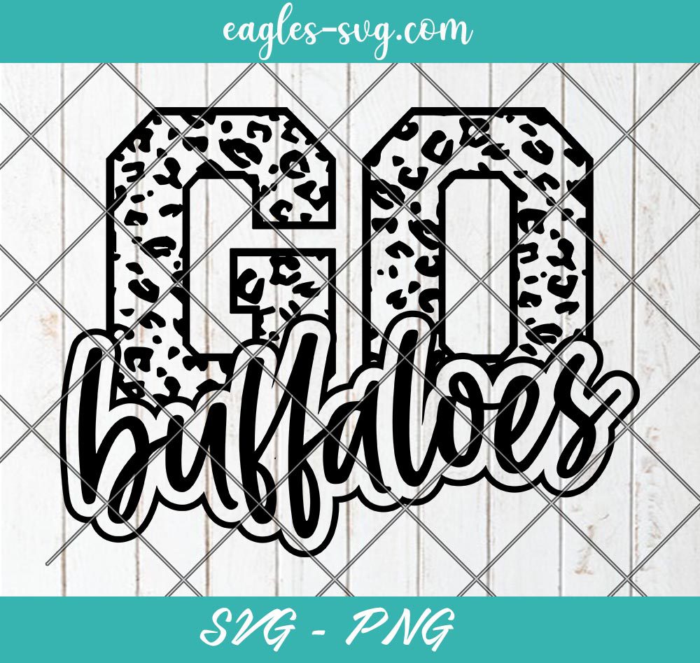 Go Buffaloes Leopard SVG, Buffaloes Cheer Mom Svg, Custom Mascot Svg, Cut Files for Cricut & Silhouette, Png, Custom Color Change