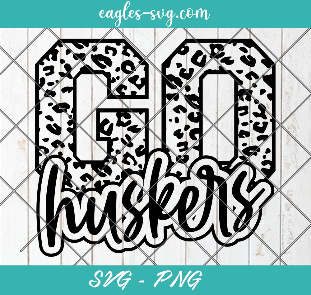 Go Huskers Leopard SVG, Huskers Cheer Mom Svg, Custom Mascot Svg, Cut Files for Cricut & Silhouette, Png, Custom Color Change
