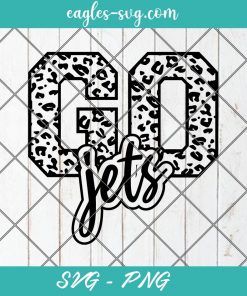 Go Jets Leopard SVG, Jets Football Svg, Custom Mascot Svg, Cut Files for Cricut & Silhouette, Png, Custom Color Change