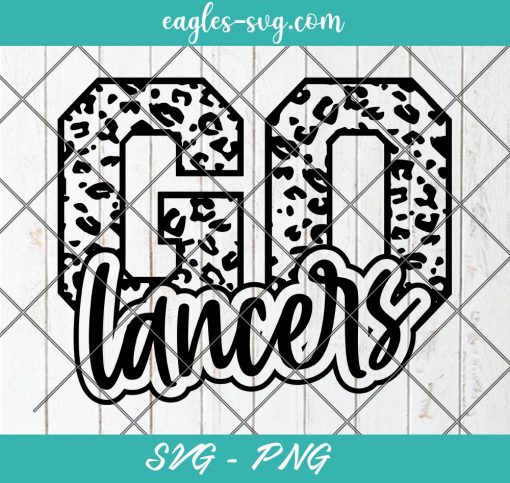 Go Lancers Leopard SVG, Lancers Cheer Mom Svg, Custom Mascot Svg, Cut Files for Cricut & Silhouette, Png, Custom Color Change