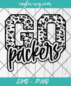 Go Packers Leopard SVG, Packers Football Svg, Custom Mascot Svg, Cut Files for Cricut & Silhouette, Png, Custom Color Change