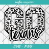 Go Texans Leopard SVG, Texans Football Svg, Custom Mascot Svg, Cut Files for Cricut & Silhouette, Png, Custom Color Change